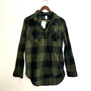 H&M Divided Green Flannel